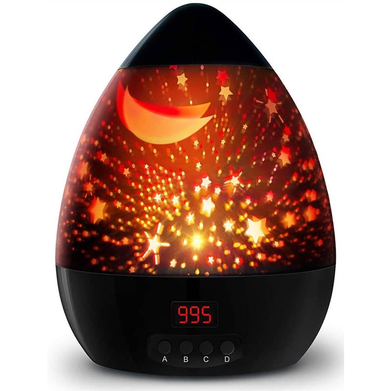 Multiple Color Star Light Rotating Projector with Timer