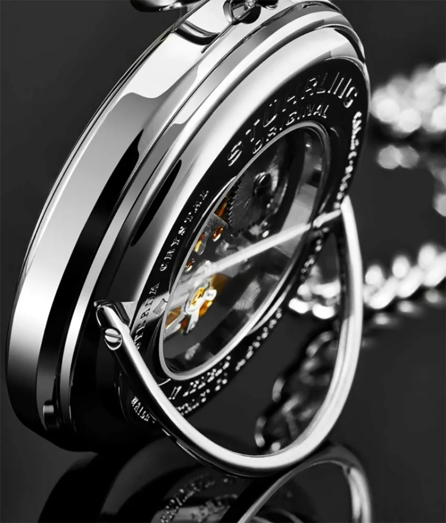 Stührling Vintage 6053 Hand-wind 47mm Skeleton Pocket Watch