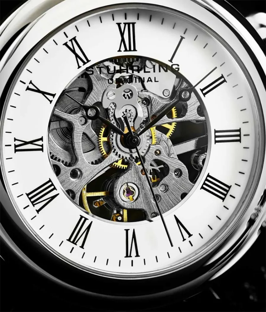 Stührling Vintage 6053 Hand-wind 47mm Skeleton Pocket Watch