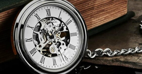 Stührling Vintage 6053 Hand-wind 47mm Skeleton Pocket Watch for Men