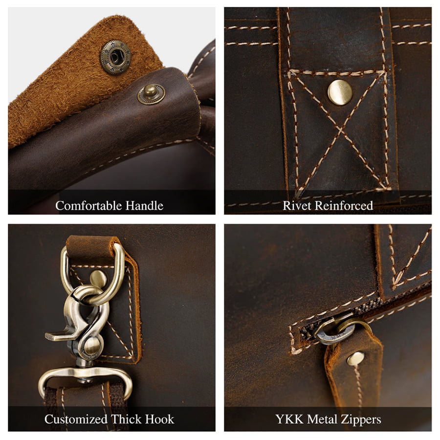 Polare Leather Weekender Bag for Guys