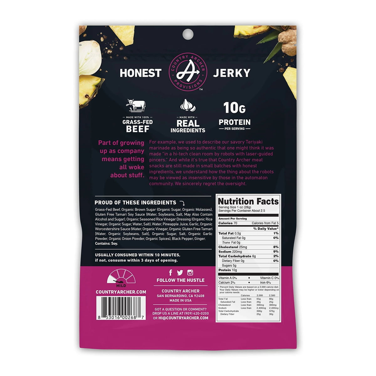 Country Archer Grass-fed Beef Jerky