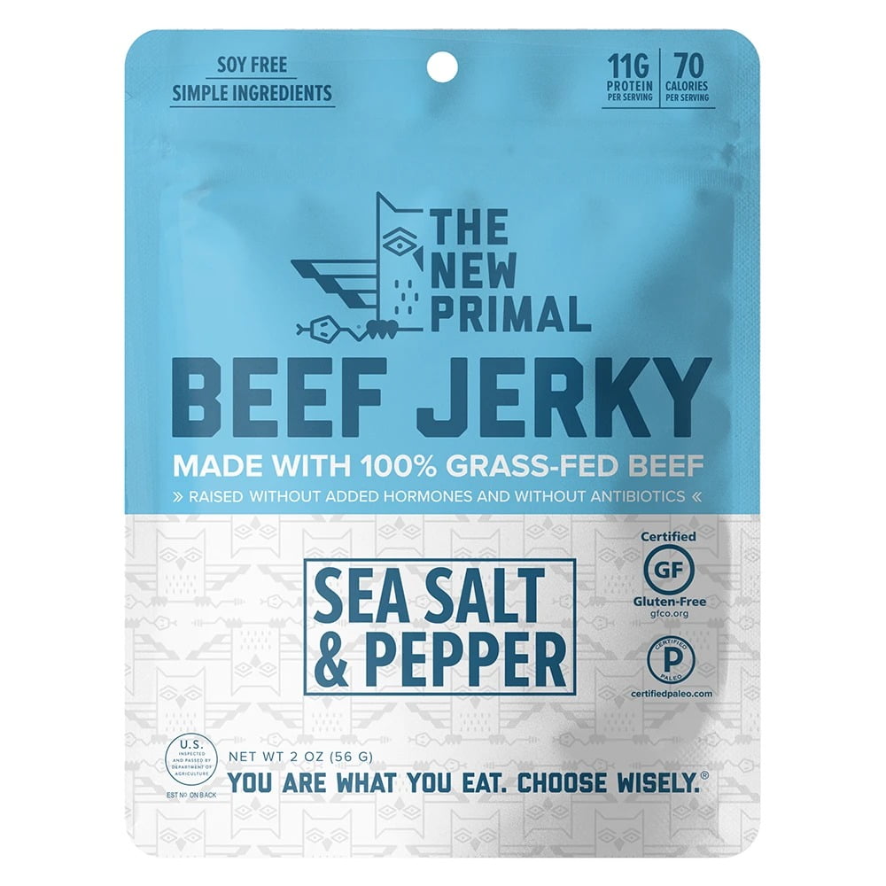 The New Primal Sea Salt and Pepper Jerky